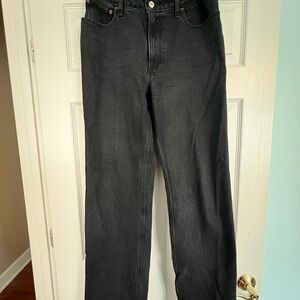Abercrombie & Fitch The 90s Relaxed Jean High Rise Black Curve Love
